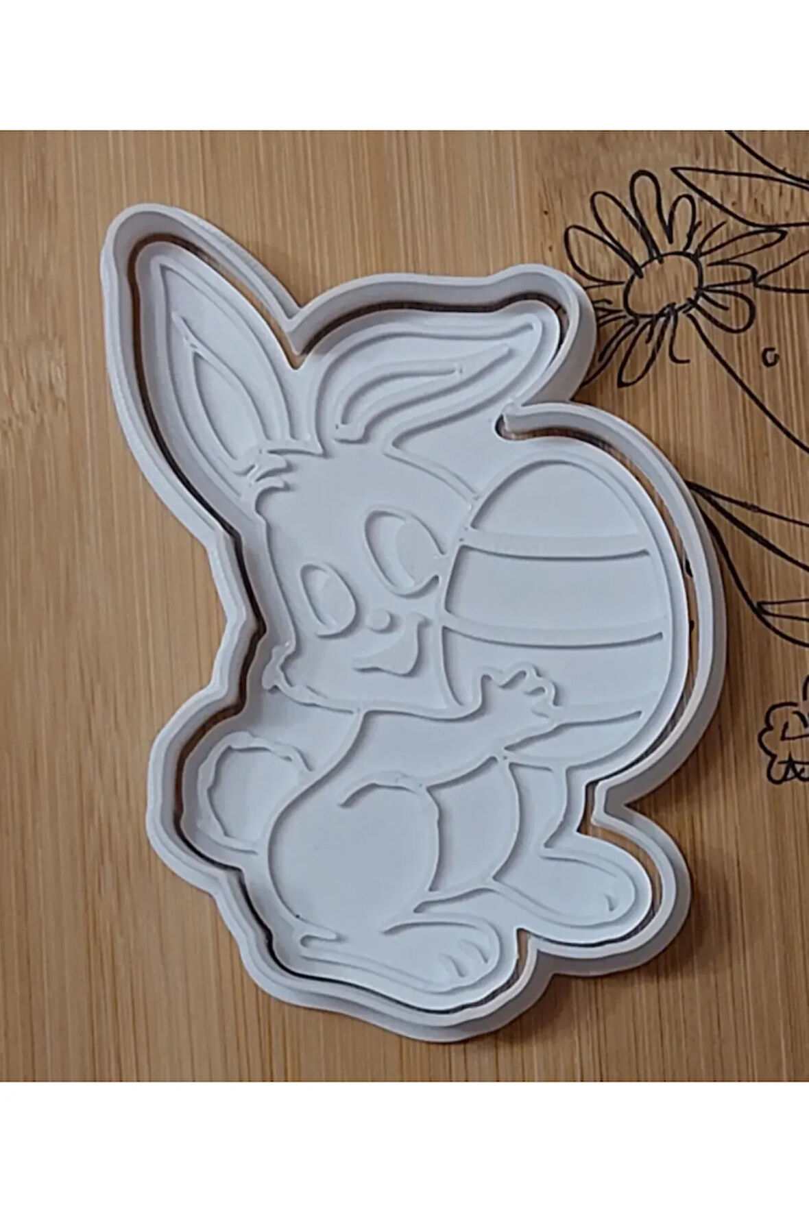 Just3dprintings Yumurta Tutan Tavşan Kurabiye Kalıbı