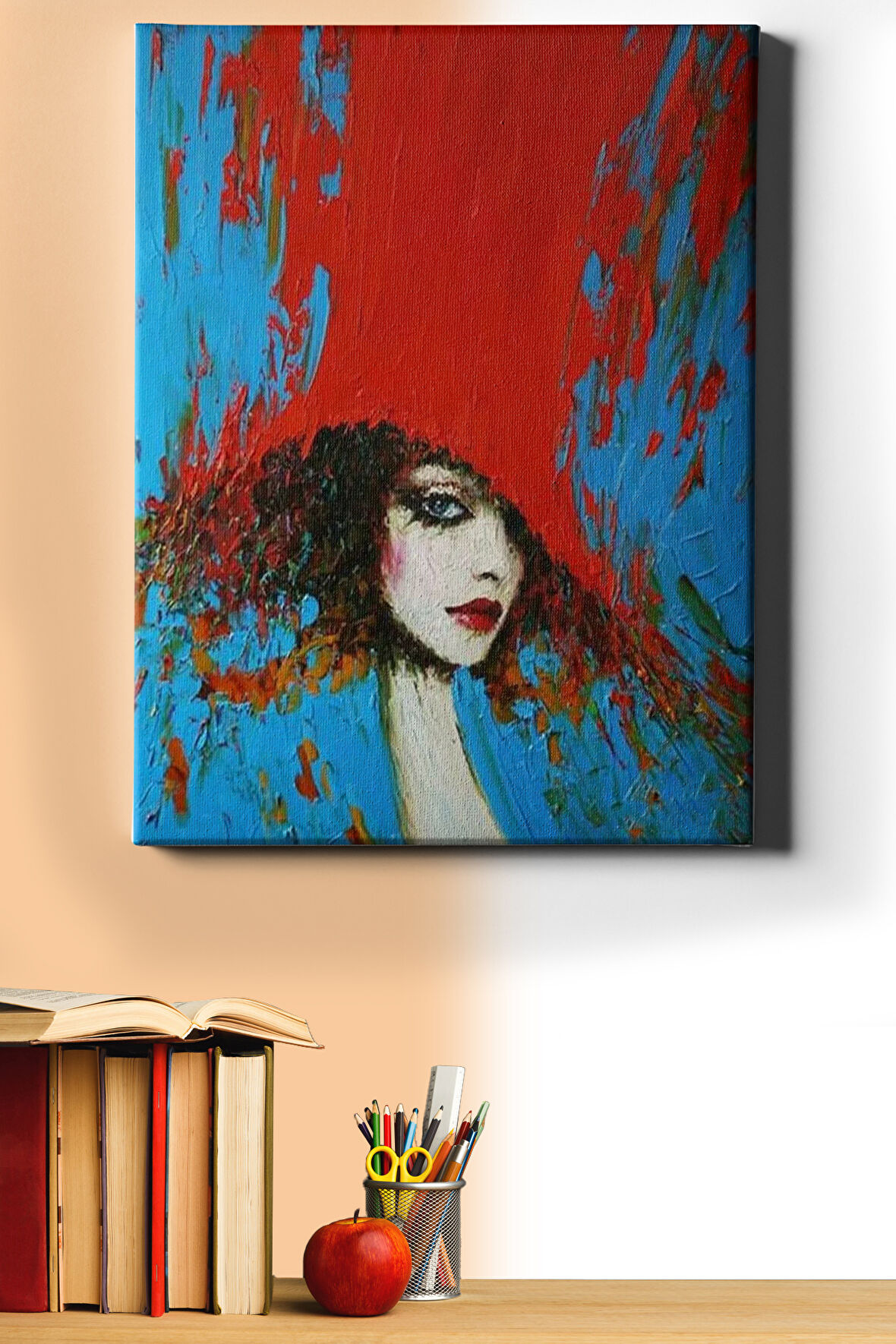 Sayılarla Boyama Seti Kasnaklı Büyük Şapkam 60 X 75 Cm