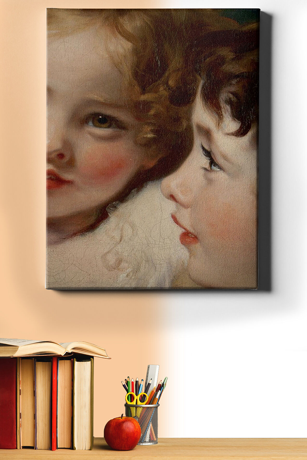 Sayılarla Boyama Seti Kasnaklı Iki Küçük Kız Kardeş 40 X 50 cm