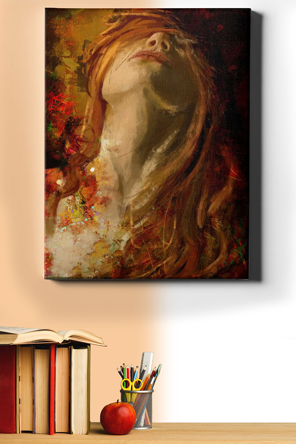 Sayılarla Boyama Seti Kasnaklı Dağınık Saçlar 40 X 50 Cm