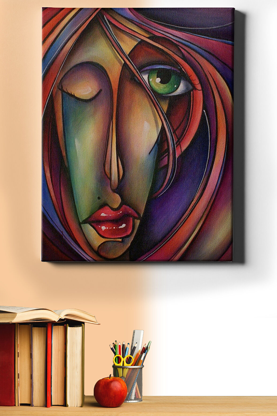 Sayılarla Boyama Seti Kasnaklı Çizgi Kadın 40 X 50 Cm