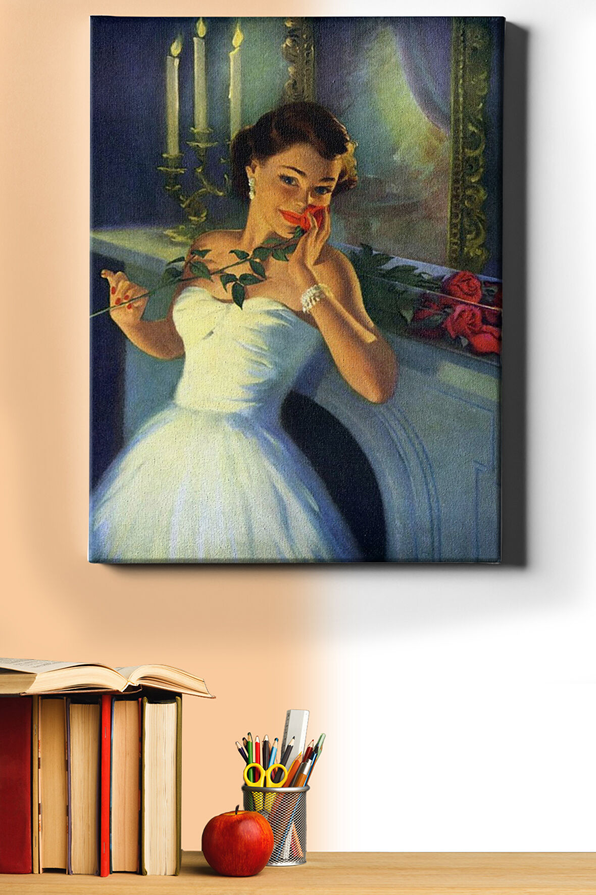 Sayılarla Boyama Seti Kasnaklı Gelin Ve Gül 40 X 50 Cm