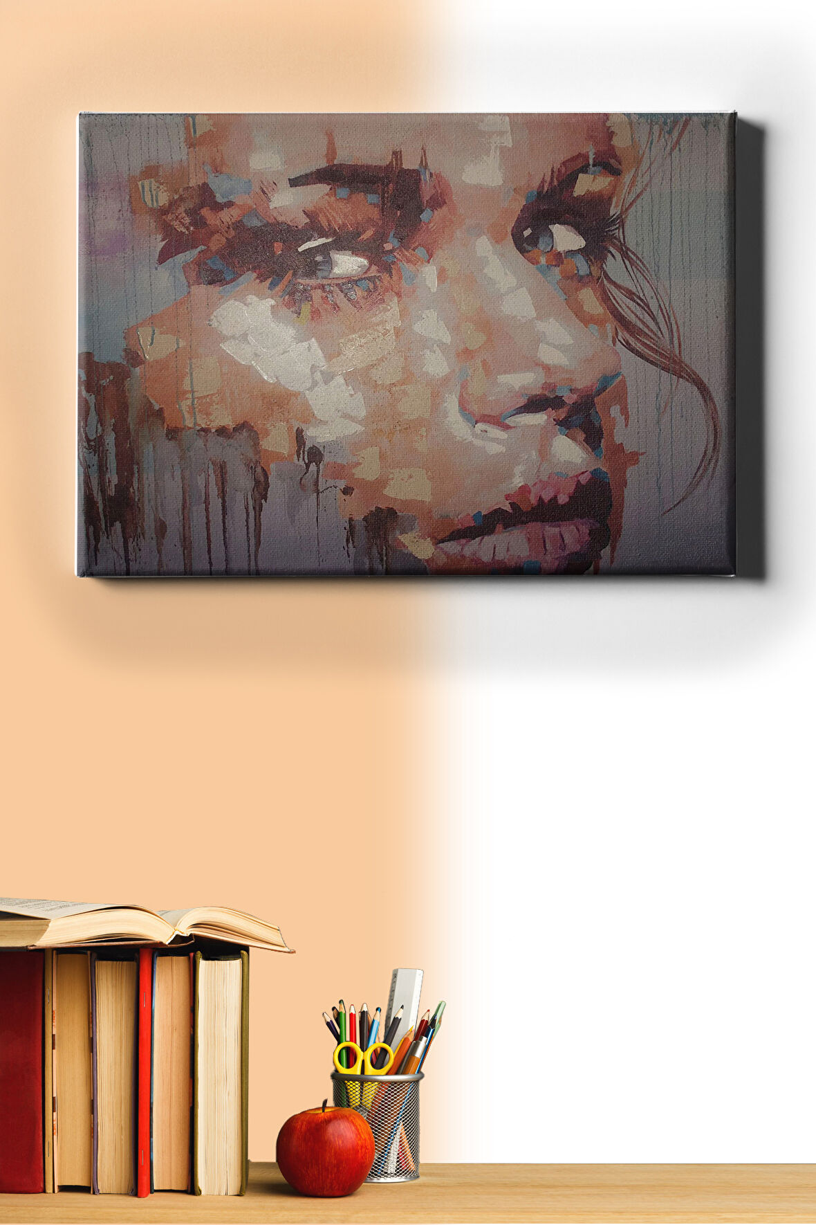 Sayılarla Boyama Seti Kasnaklı Yüz 60 X 75 Cm