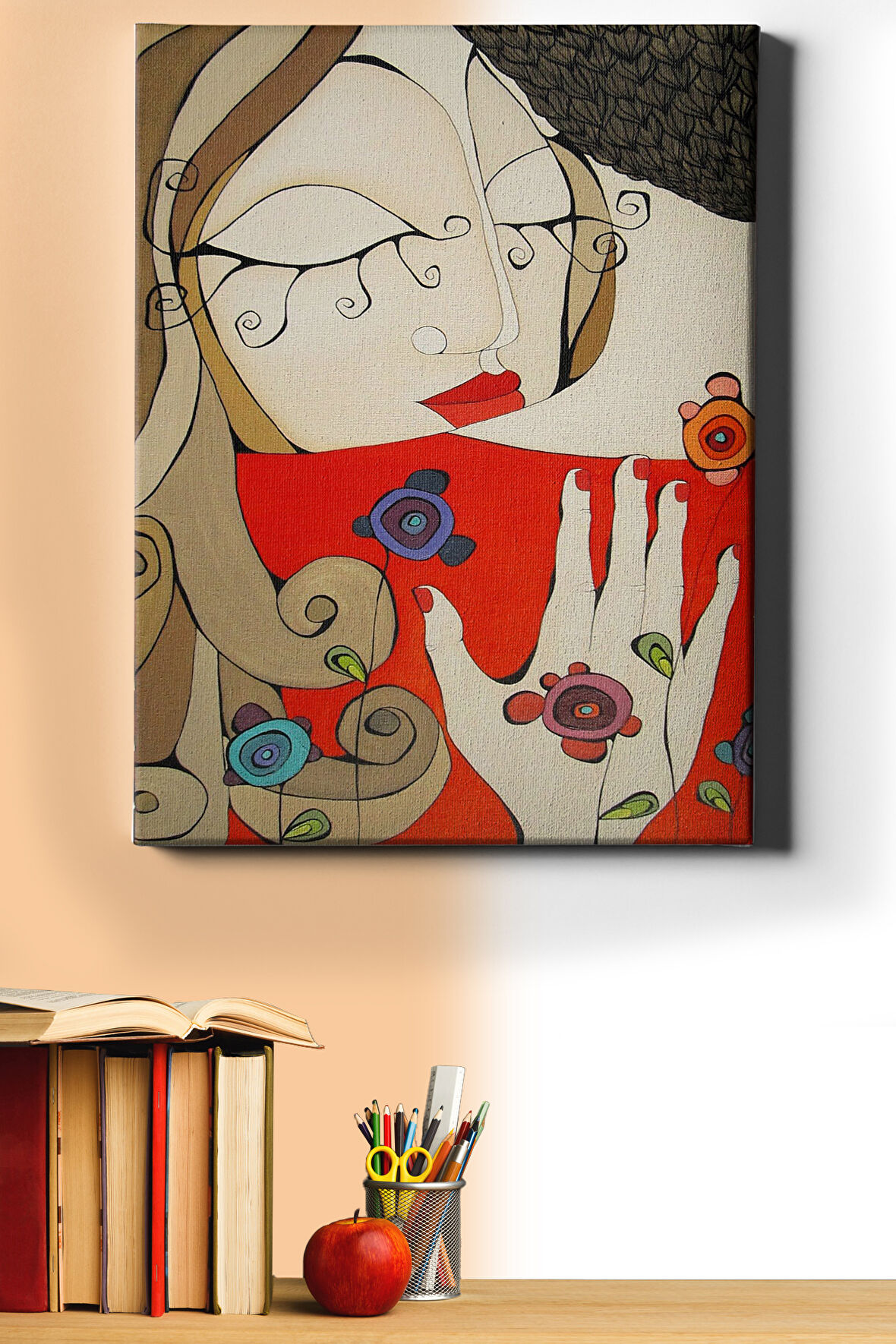 Sayılarla Boyama Seti Kasnaklı Sevgili 60 X 75 Cm