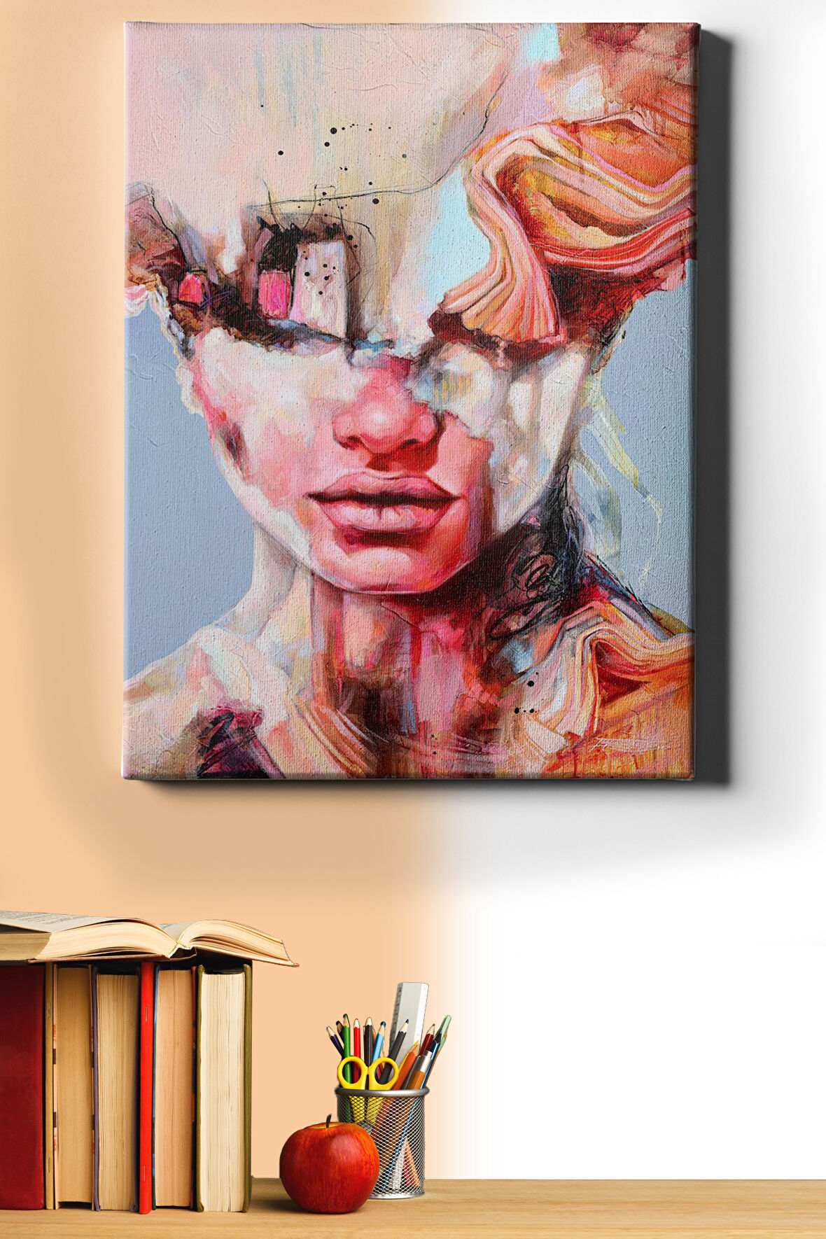 Sayılarla Boyama Seti Kasnaklı Yüz 2 40 X 50 Cm