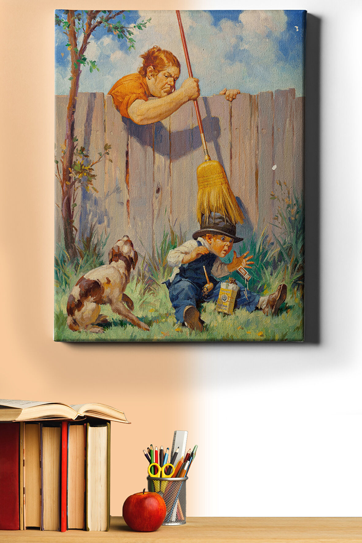 Sayılarla Boyama Seti Kasnaklı Bahçedeki Yaramaz 60 X 75 Cm