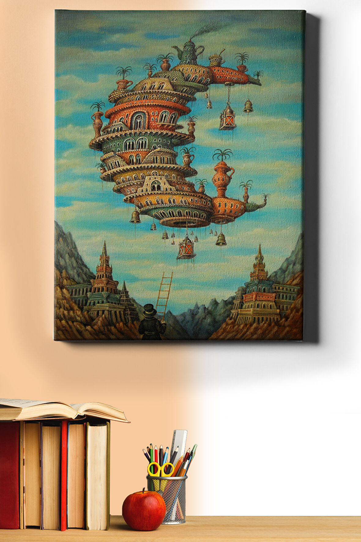 Sayılarla Boyama Seti Kasnaklı Başka Gezegende Yaşam 40 X 50 Cm