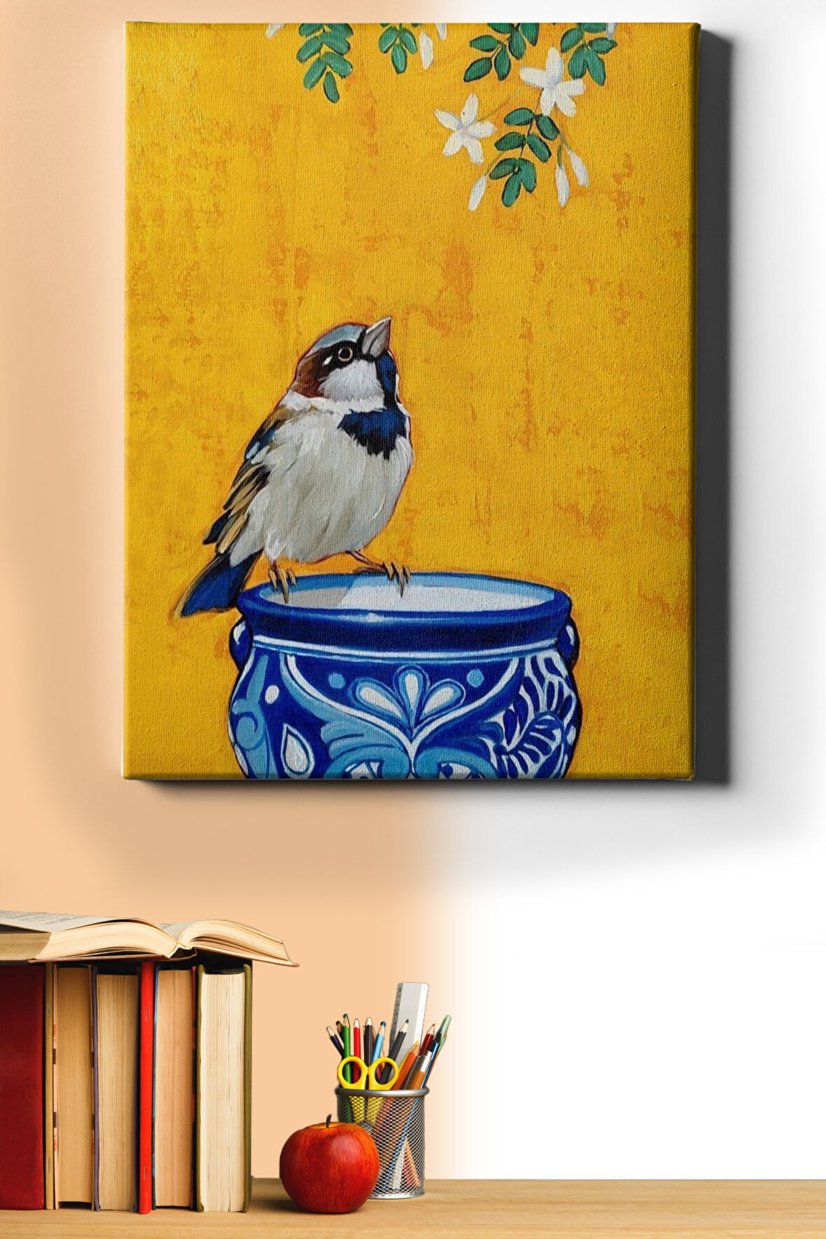 Sayılarla Boyama Seti Kasnaklı Kuş 60 X 75 Cm