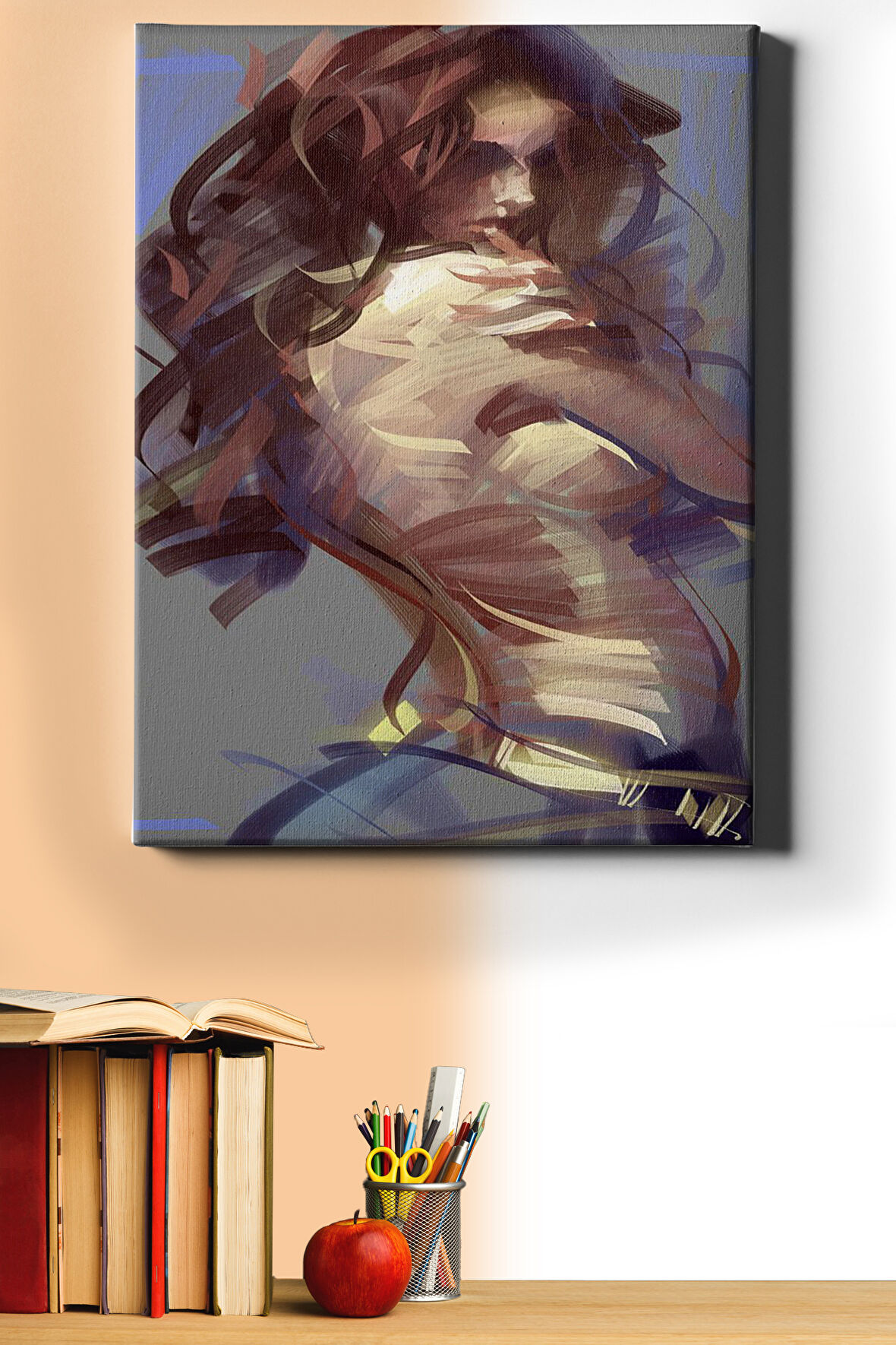 Sayılarla Boyama Seti Kasnaklı Rüyamdaki Kadın 60 X 75 Cm