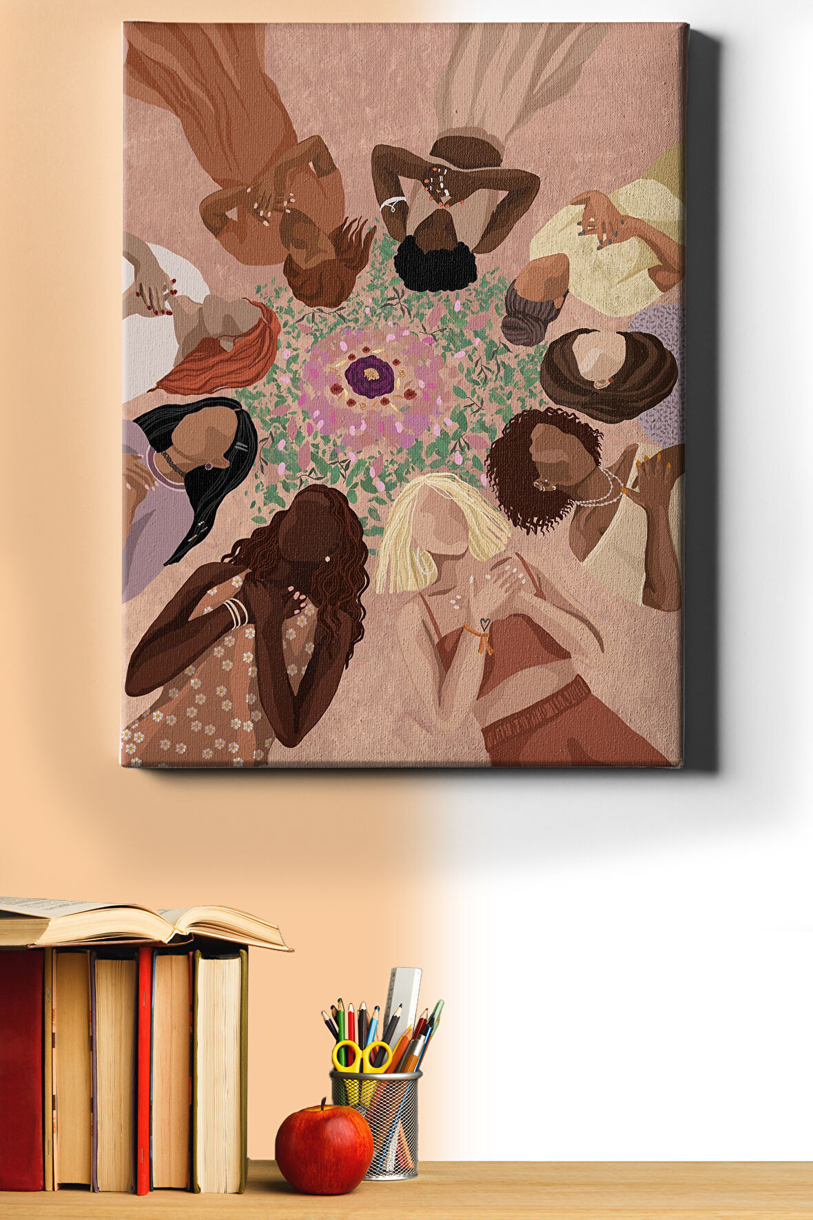 Sayılarla Boyama Seti Kasnaklı 9 Arkadaş 60 X 75 Cm