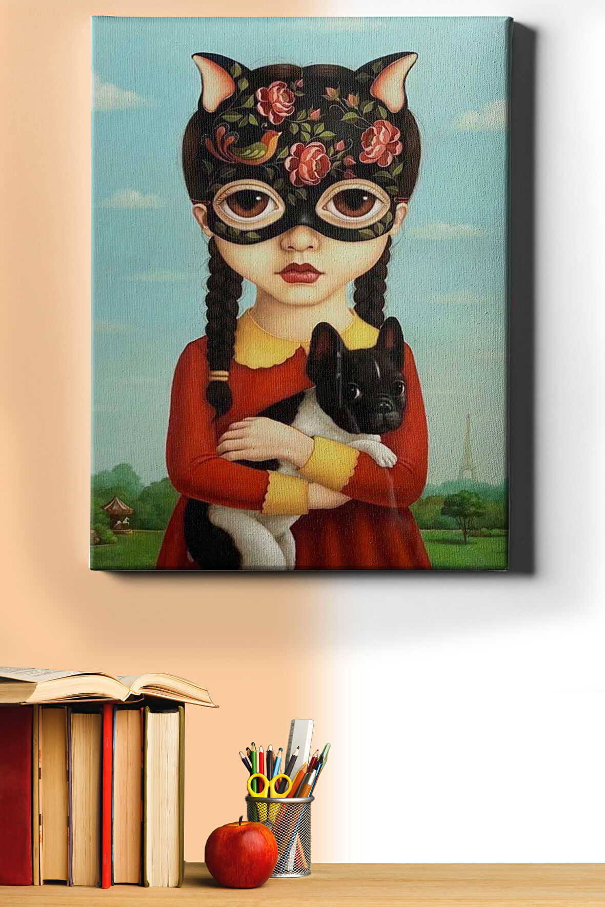 Sayılarla Boyama Seti Kasnaklı Küçük Kız Ve Köpeği 50 X 65 Cm