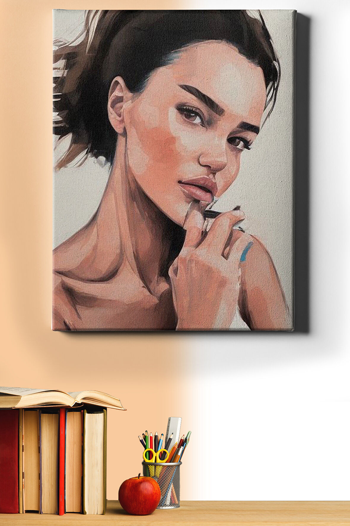 Sayılarla Boyama Seti Kasnaklı Yüz 4 60 X 75 Cm