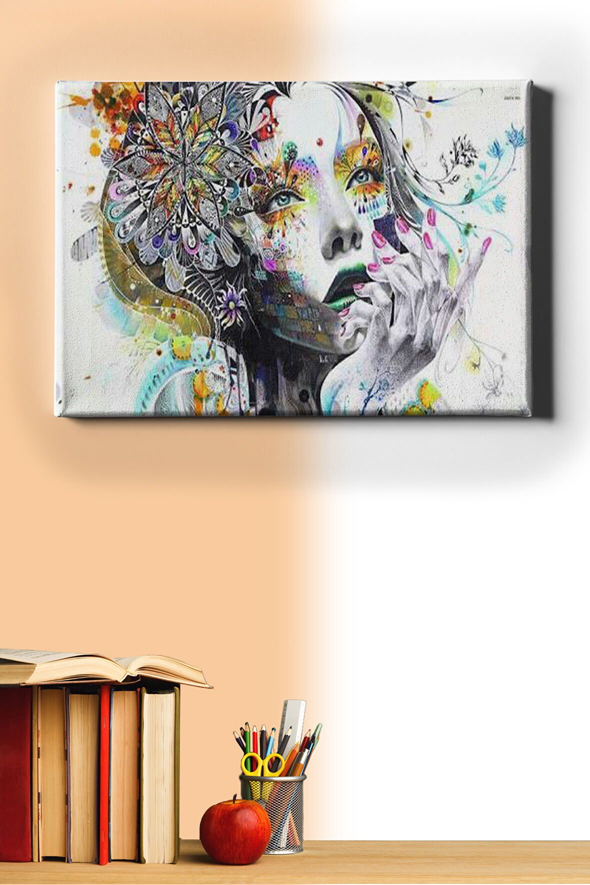 Sayılarla Boyama Seti Kasnaklı Renkli Düş 3 40 X 50 Cm