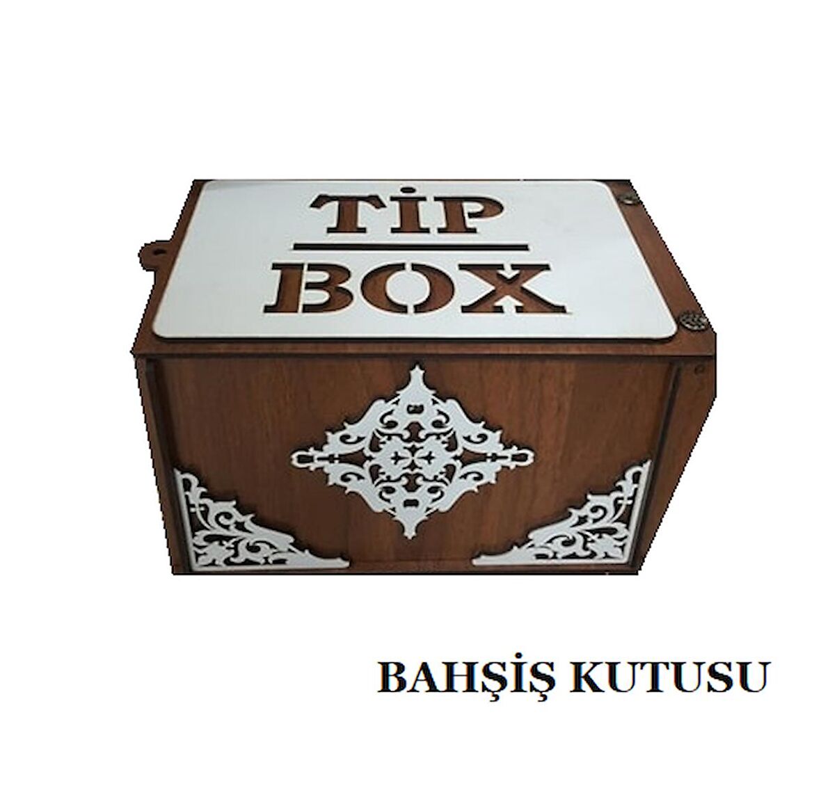 TİP BOX AHŞAP KUMBARA TİPBOX BAHŞİŞ KUTUSU