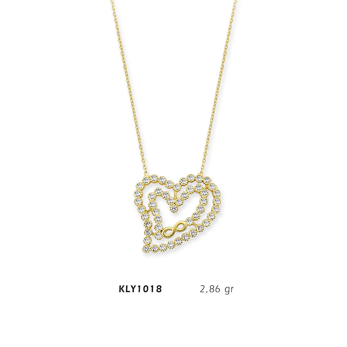 Kalp Sonsuzluk Kolye