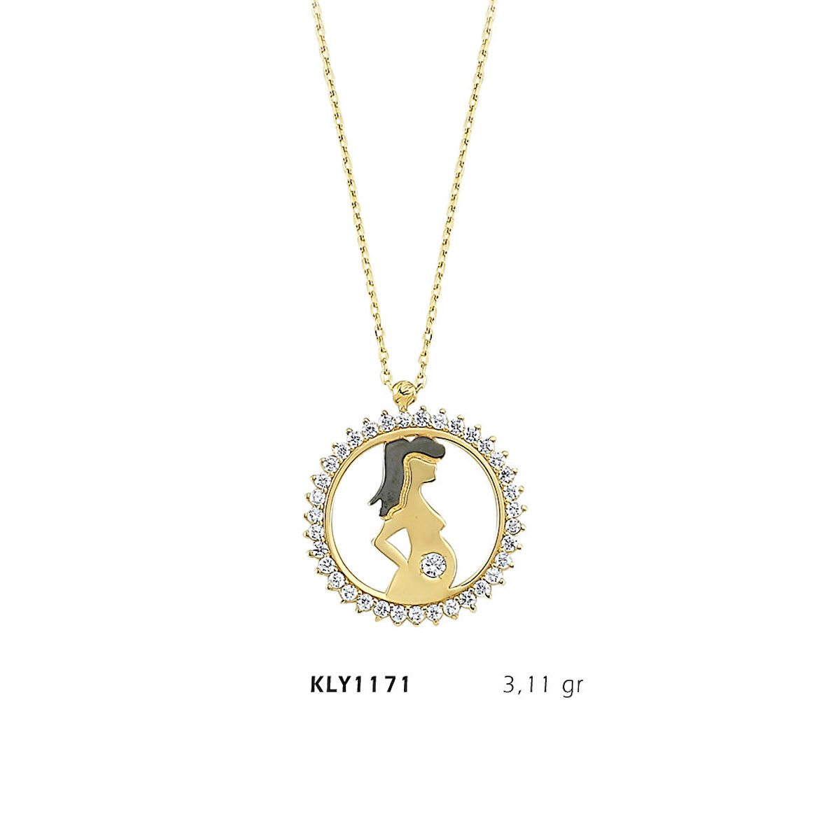 Hamile Kadın Figürlü Kolye