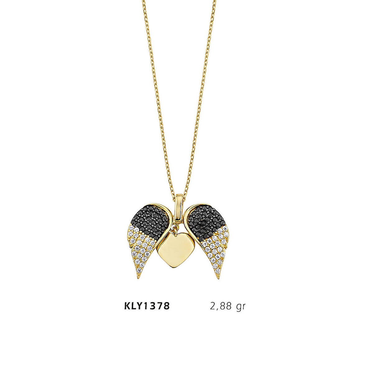 Melek Figürlü Açılan Kalp Kolye