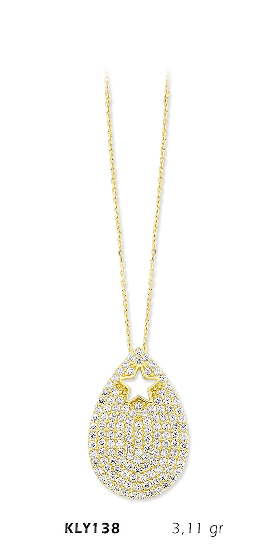  Damla Taşlı Yıldız Kolye