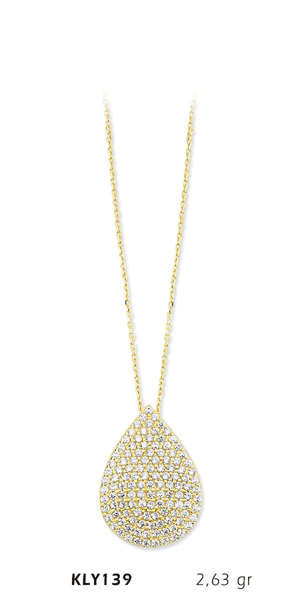 Damla Taşlı Düz Kolye