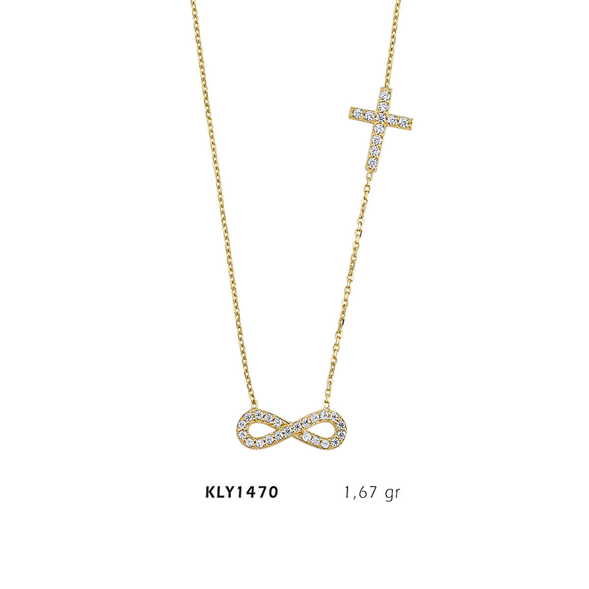 Sonsuzluk Haçlı Kolye