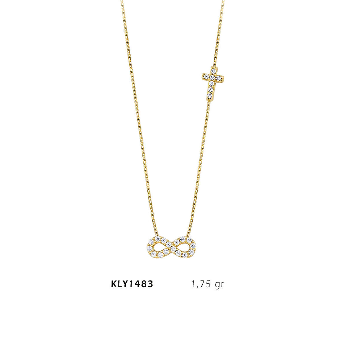 Sonsuzluk Haçlı Kolye