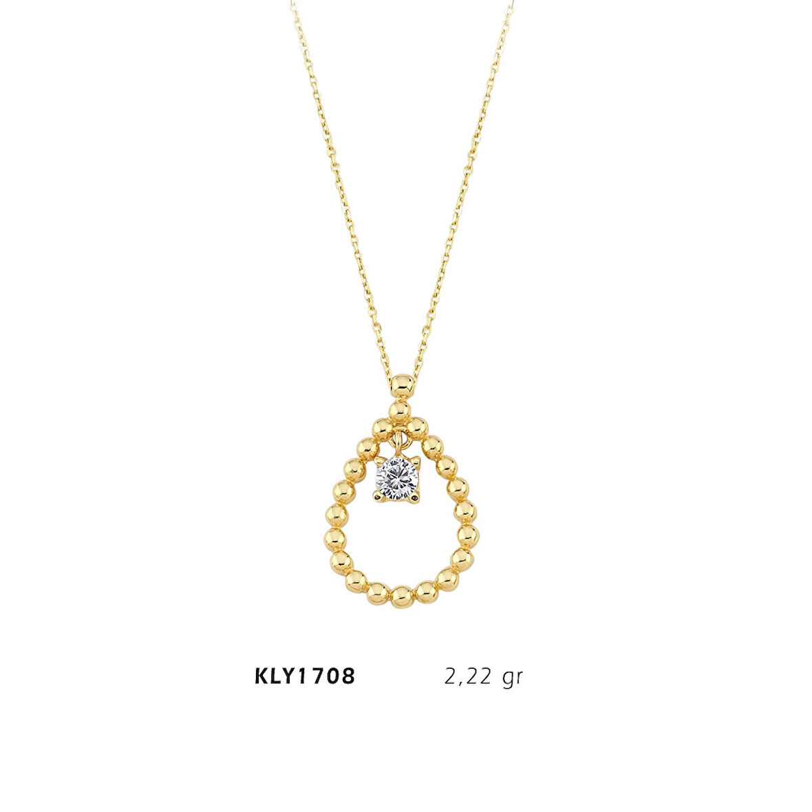 Tektaşlı Damla Kolye