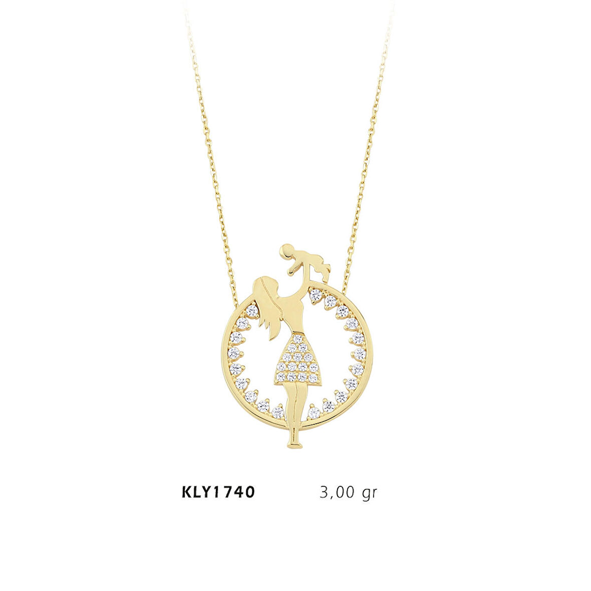 Anne Bebek Figürlü Kolye