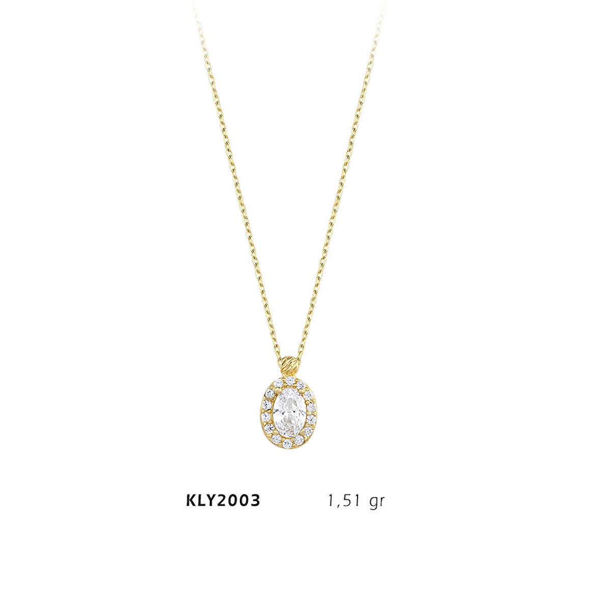 Yuvarlak Taşlı Kolye