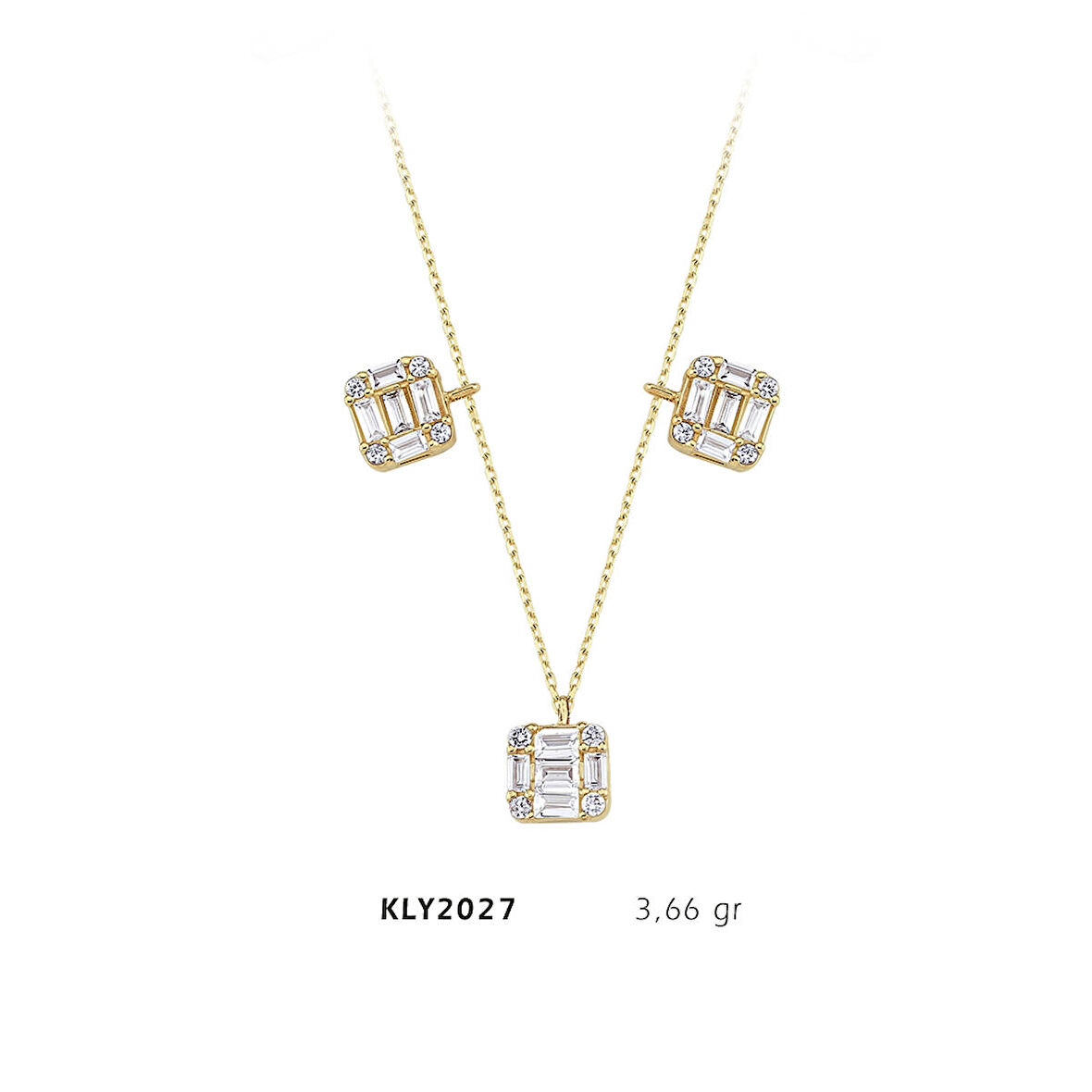 Üç Sıra Baget Kolye