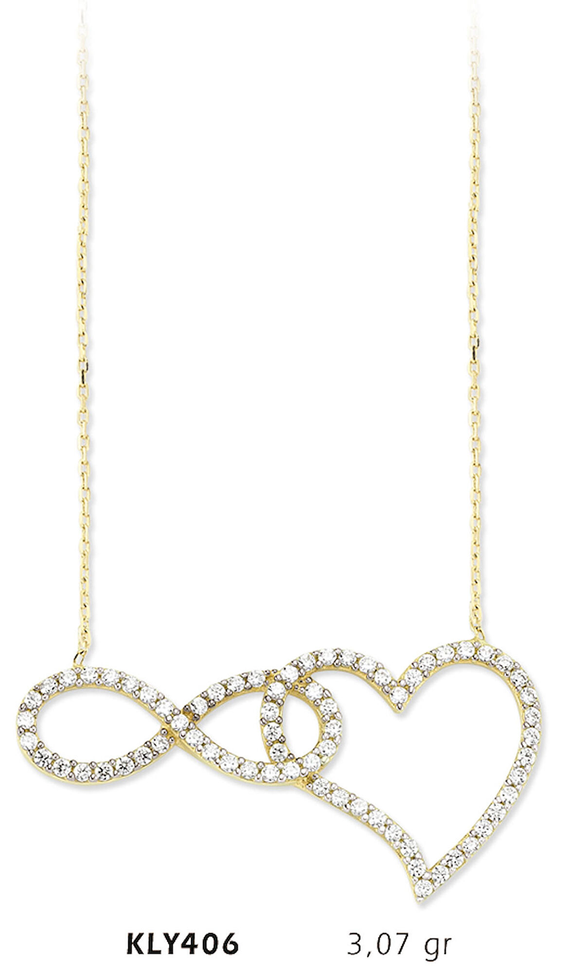 Sonsuzluk Kalp Kolye