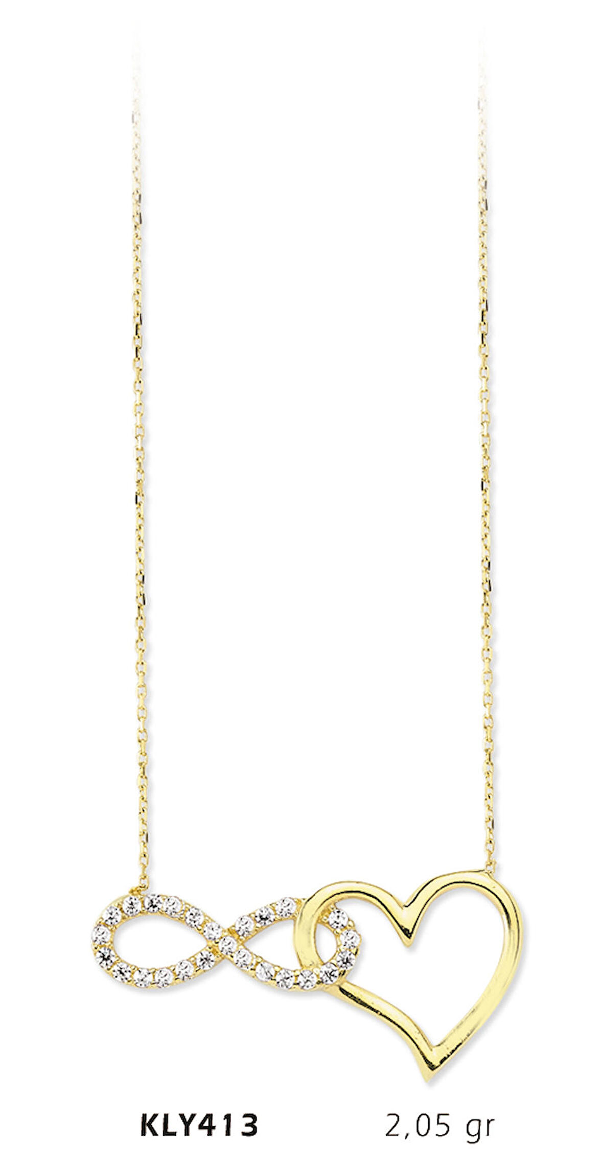 Sonsuzluk Kalp Kolye