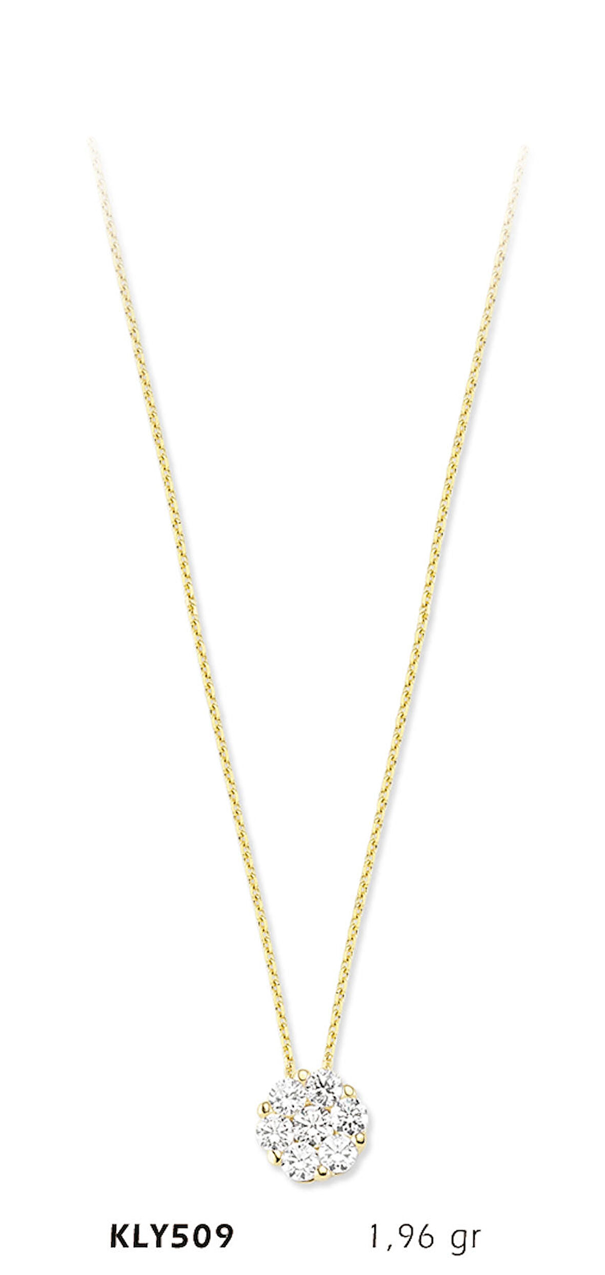 Yuvarlak Taşlı Kolye