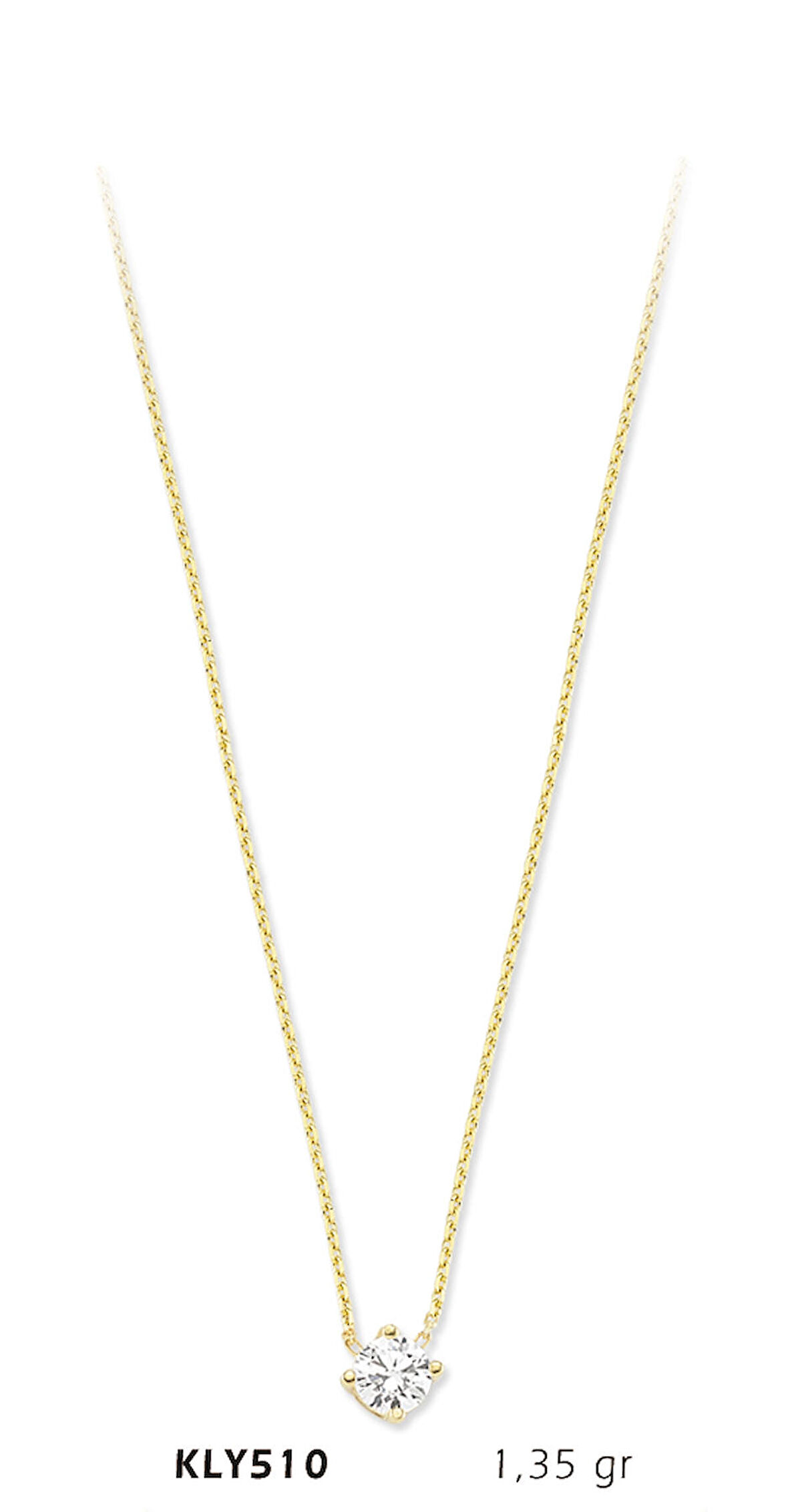 Yuvarlak Taşlı Kolye