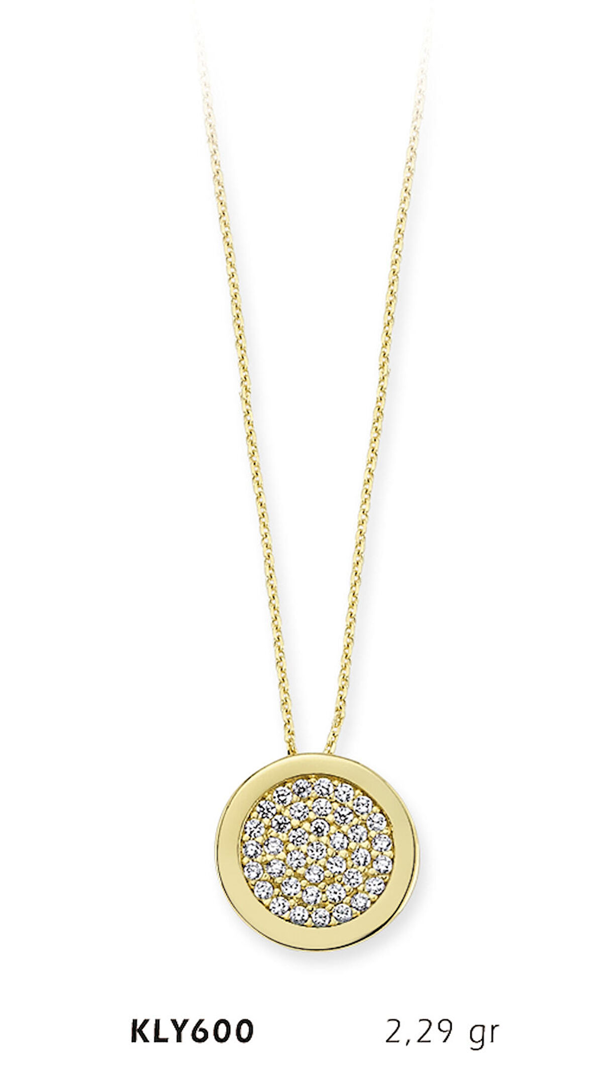 Yuvarlak Taşlı Kolye