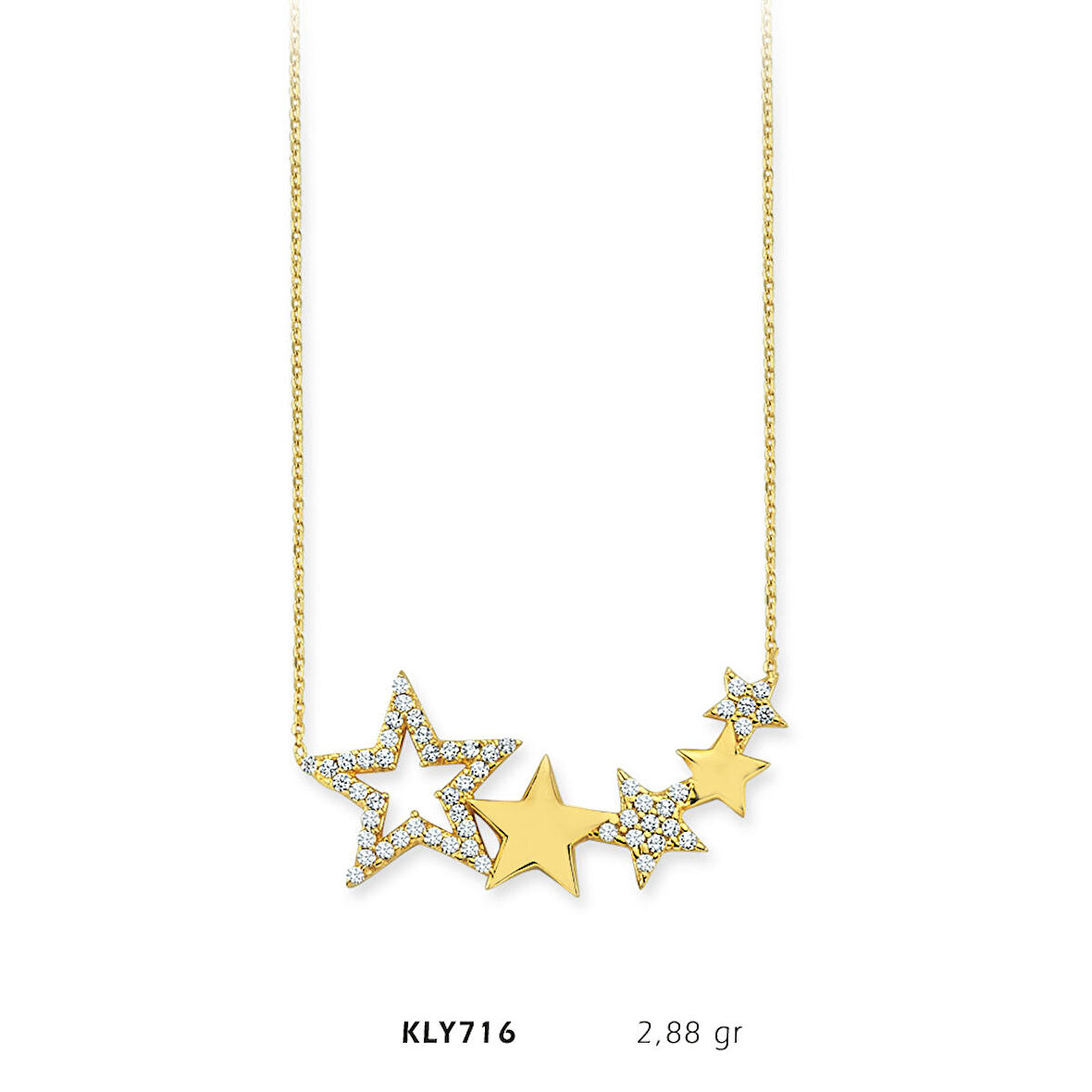 Sıralı Yıldız Kolye