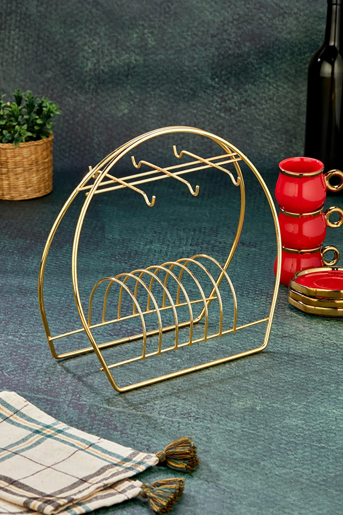 GOLD FİNCAN ASKISI MUTFAK DÜZENLEYİCİ