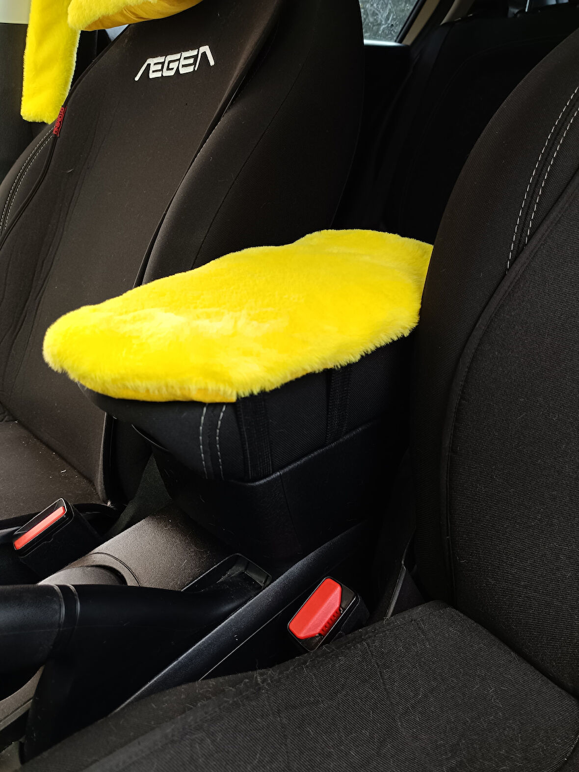 Yumuşak Peluş Kol Dayama Kolçak Minderi Sarı