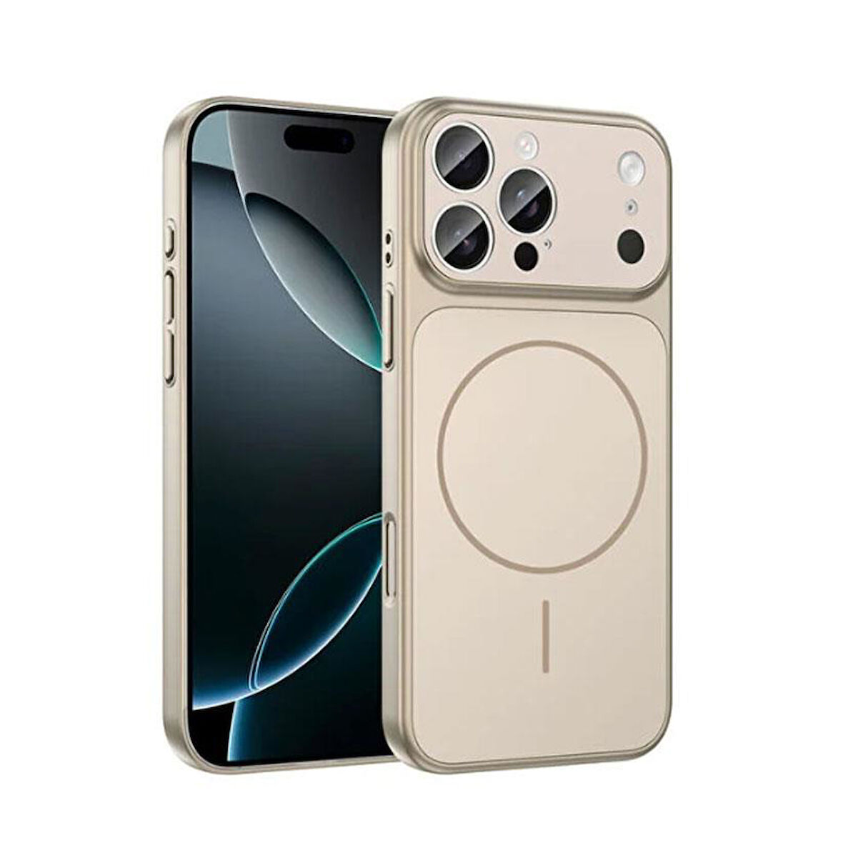 iPhone 14 Pro Uyumlu AG Glass Koruyucu Kılıf (iPhone 17 Pro Max Görünümlü)