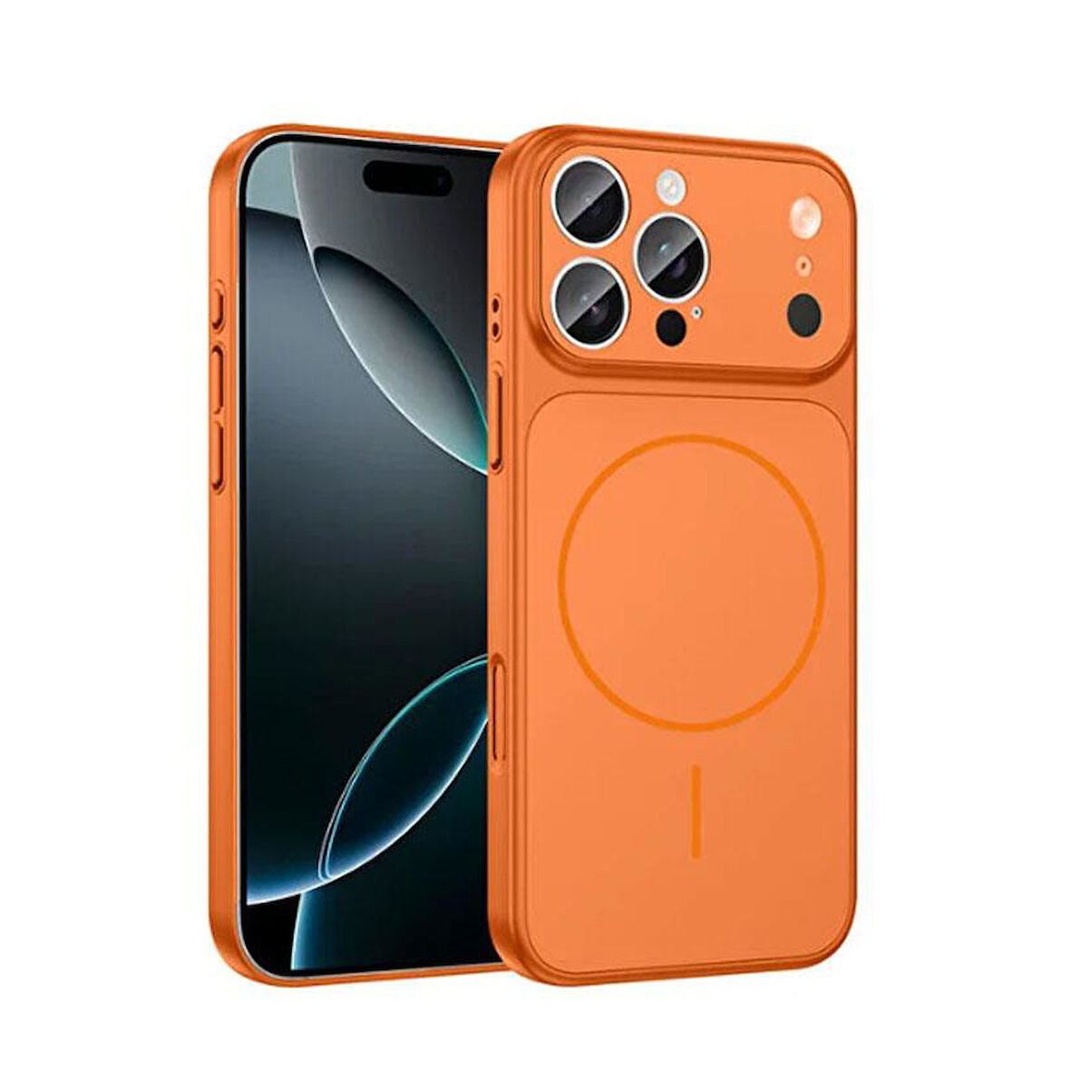 iPhone 14 Pro Max Uyumlu AG Glass Koruyucu Kılıf (iPhone 17 Pro Max Görünümlü)