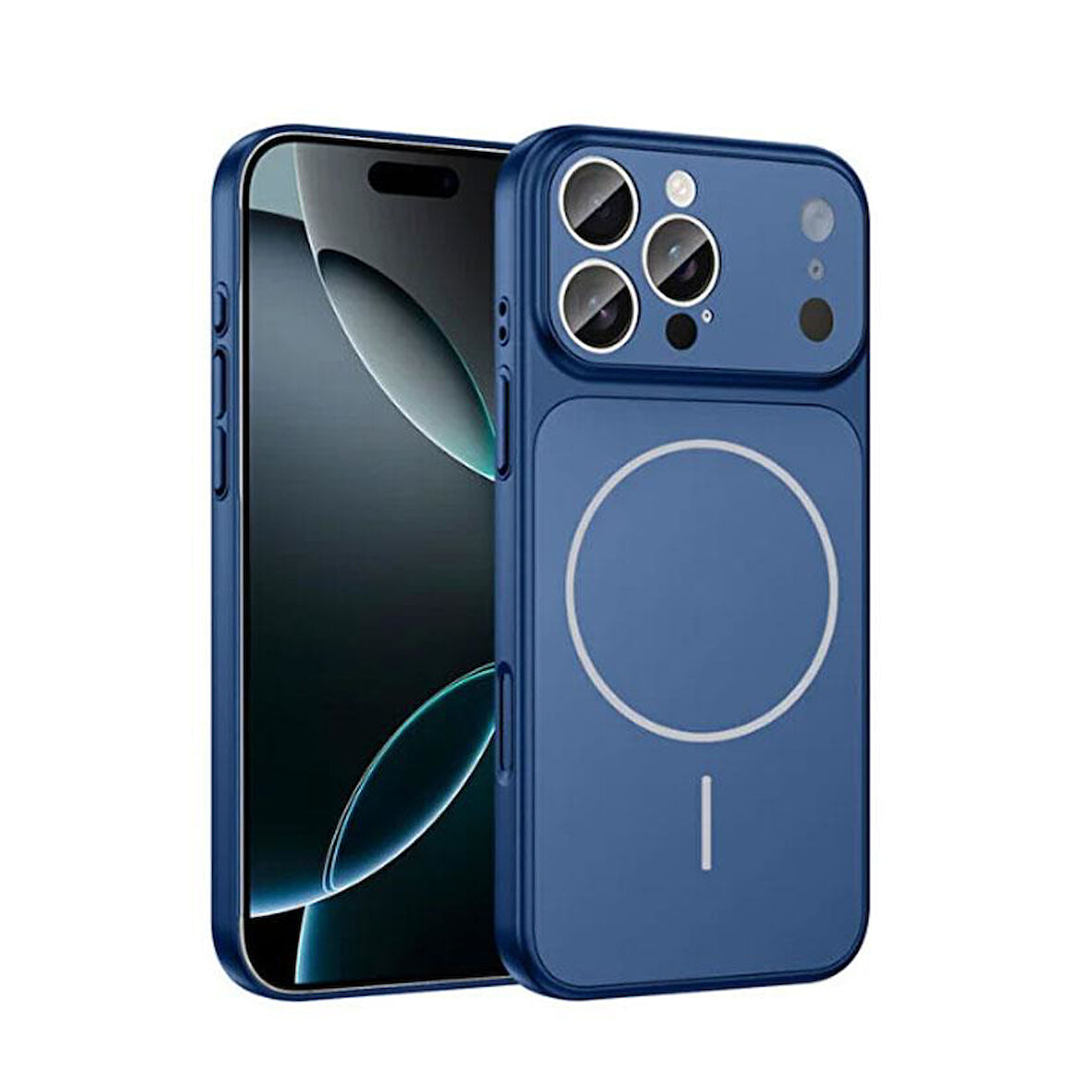 iPhone 15 Uyumlu AG Glass Koruyucu Kılıf (iPhone 17 Pro Max Görünümlü)