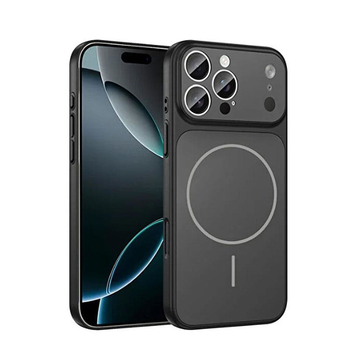 iPhone 17 Pro Uyumlu AG Glass Koruyucu Kılıf (iPhone 17 Pro Max Görünümlü)