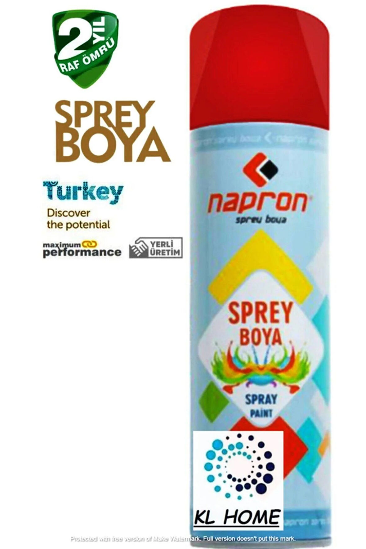 Napron Bayrak Kırmızı Sprey Boya 200ml Tam Dolu Paranızın Karşılığı