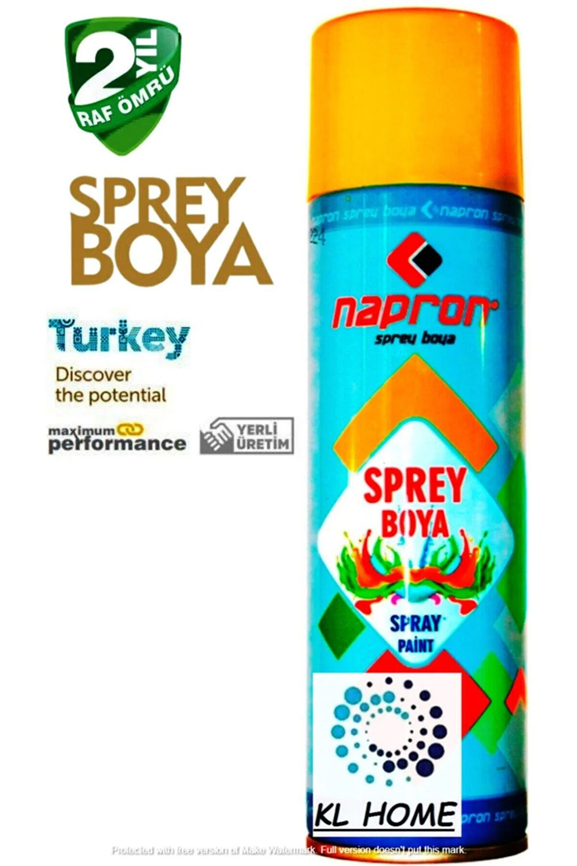 Napron Sarı Sprey Boya 200ml Tam Dolu Paranızın Karşılığı