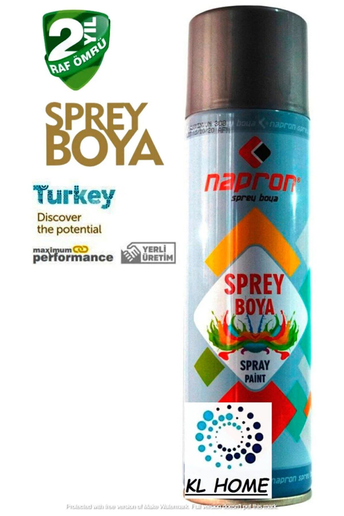 Napron Metalik Gri Sprey Boya 200ml Tam Dolu Paranızın Karşılığı