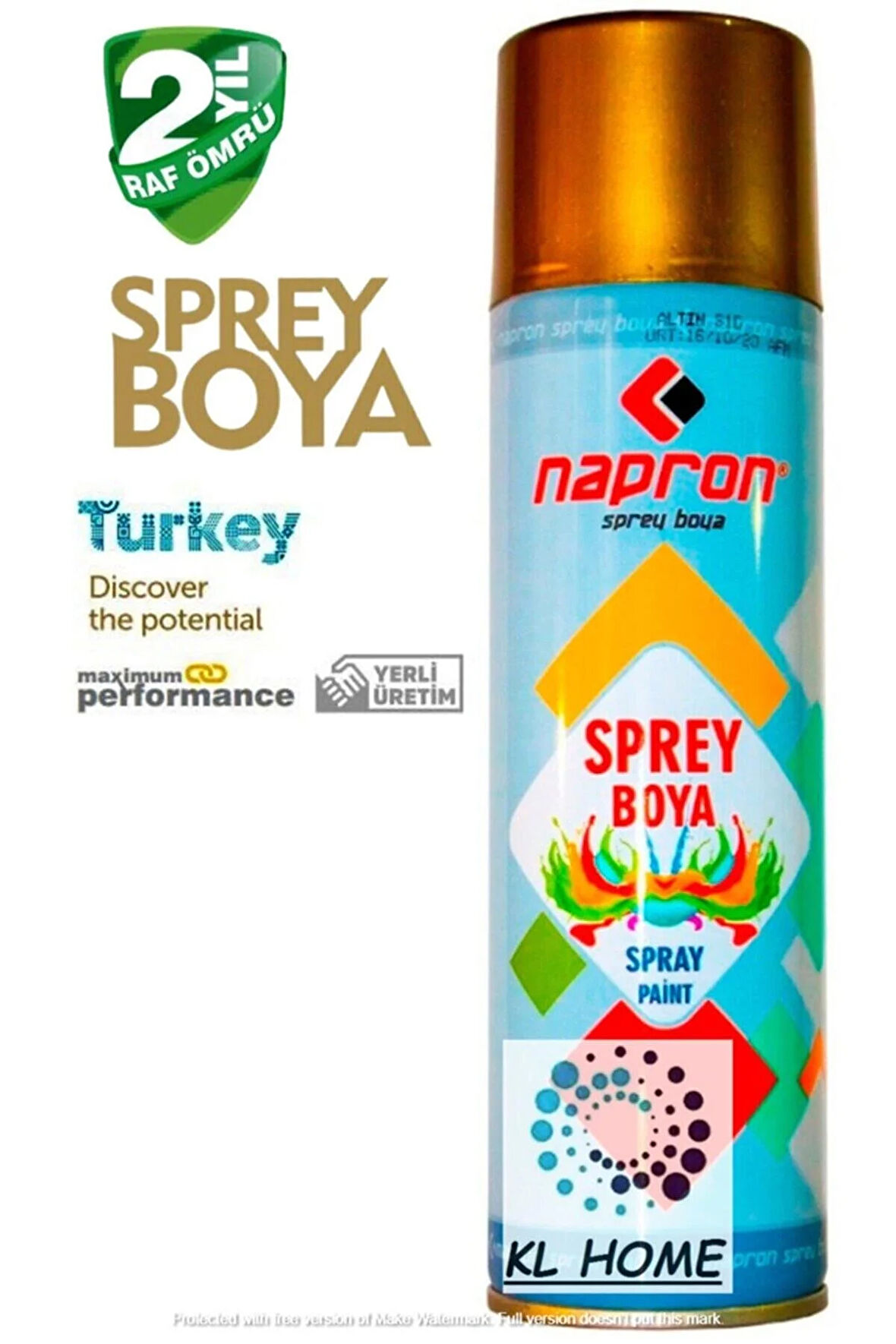 Napron Altın Yaldız Sprey Boya 200ml Tam Dolu Paranızın Karşılığı