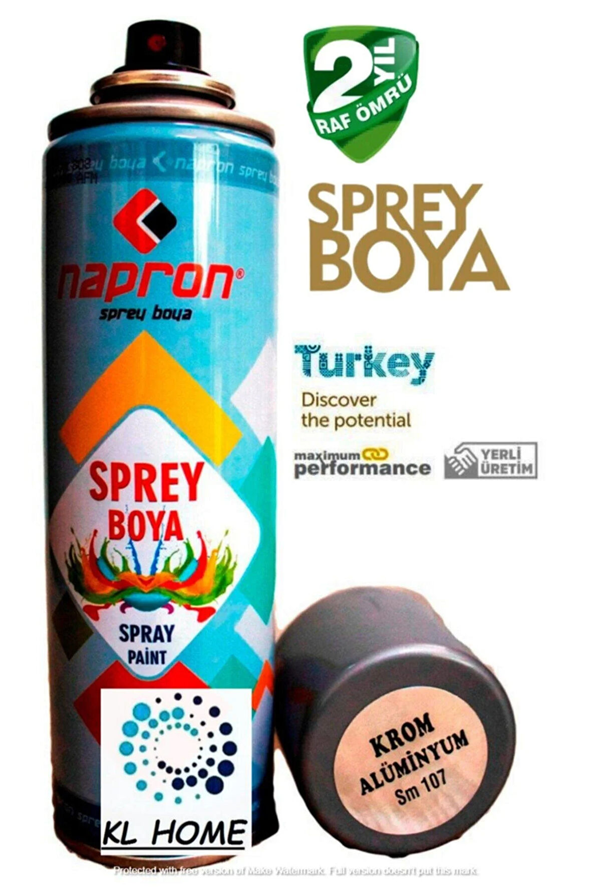 Napron Alüminyum Sprey Boya 400ml Uygun Büyük Boy - 2 yıl Raf Ömrü