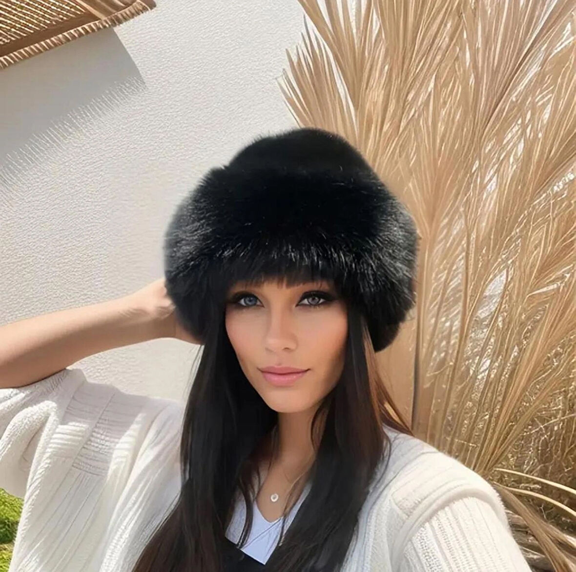 Wearflawless Trend, Viral Beyaz Rus Kalpak Şapka, Rus Kalpak, Tüylü Kalpak