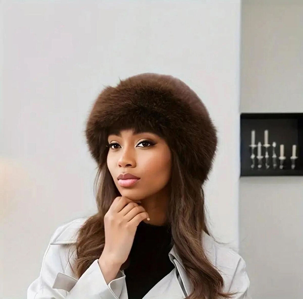 Wearflawless Trend, Viral Beyaz Rus Kalpak Şapka, Rus Kalpak, Tüylü Kalpak