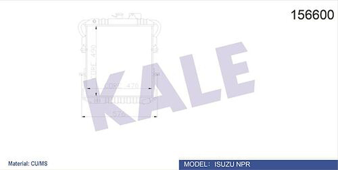 Kale 0001034PS Motor Radyatörü 4 Sıra Super Ps Isuzu NPR59 Bakır (156600) 38884532001