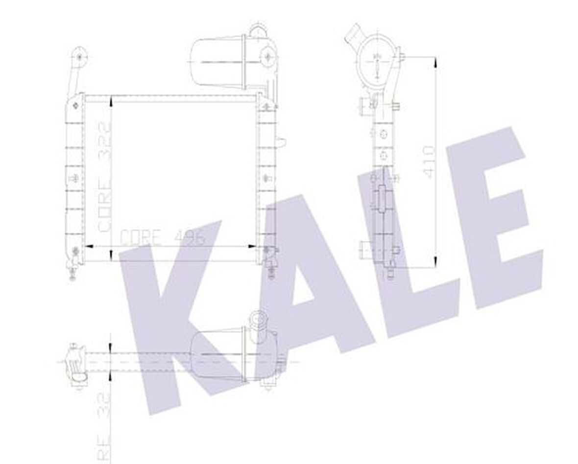 Kale 0108192AL Radyatör Tipo 1.6 S SX Sl88-91 Mt Nac 7632019